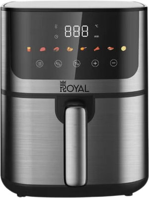 قلاية هوائية رويال، 1400 واط، 4.7 لتر، شاشة ديجيتال، RA-AFD4718 - فضي product image