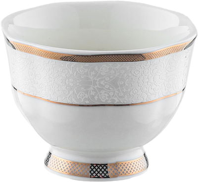 Al Saif Gallery Porcelain Coffee Cup Set, 12 Pieces - White And Golden product image 2