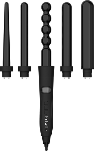 Labelle Curly Pro Hair Styling Set, 1100W, 5 Pieces, Digital Display - Black product image