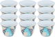 Porcelain coffee cup set, 12 pieces - colorful product image 1