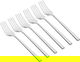 Al Saif Gallery Sola Steel Cutlery Fork Set, Plain, 6 Pieces - Silver product image 1