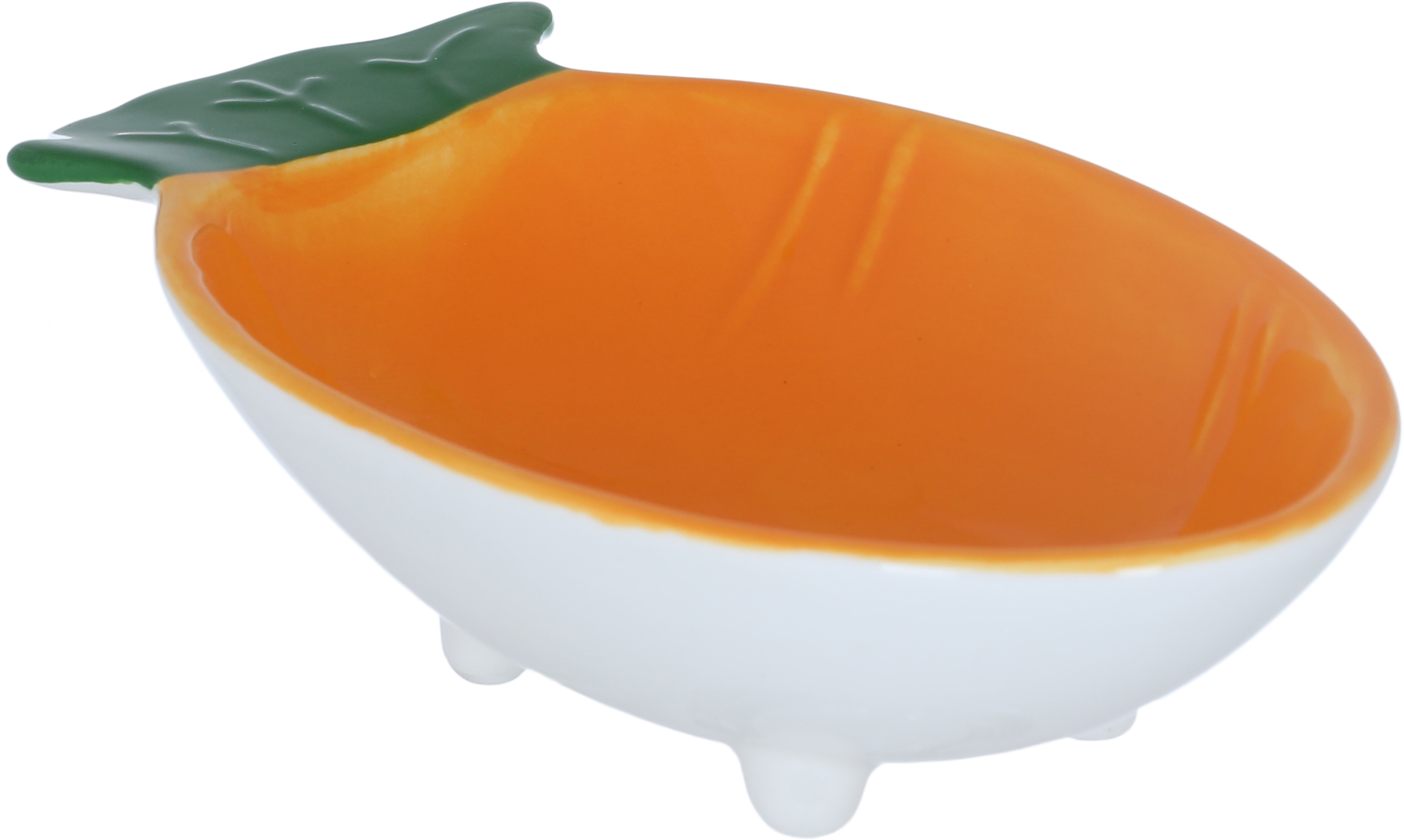 Al Saif Gallery Porcelain Serving Plate, 19 x 10.4 x 4.8 cm, Carrot Shape - Orange/White product image 2