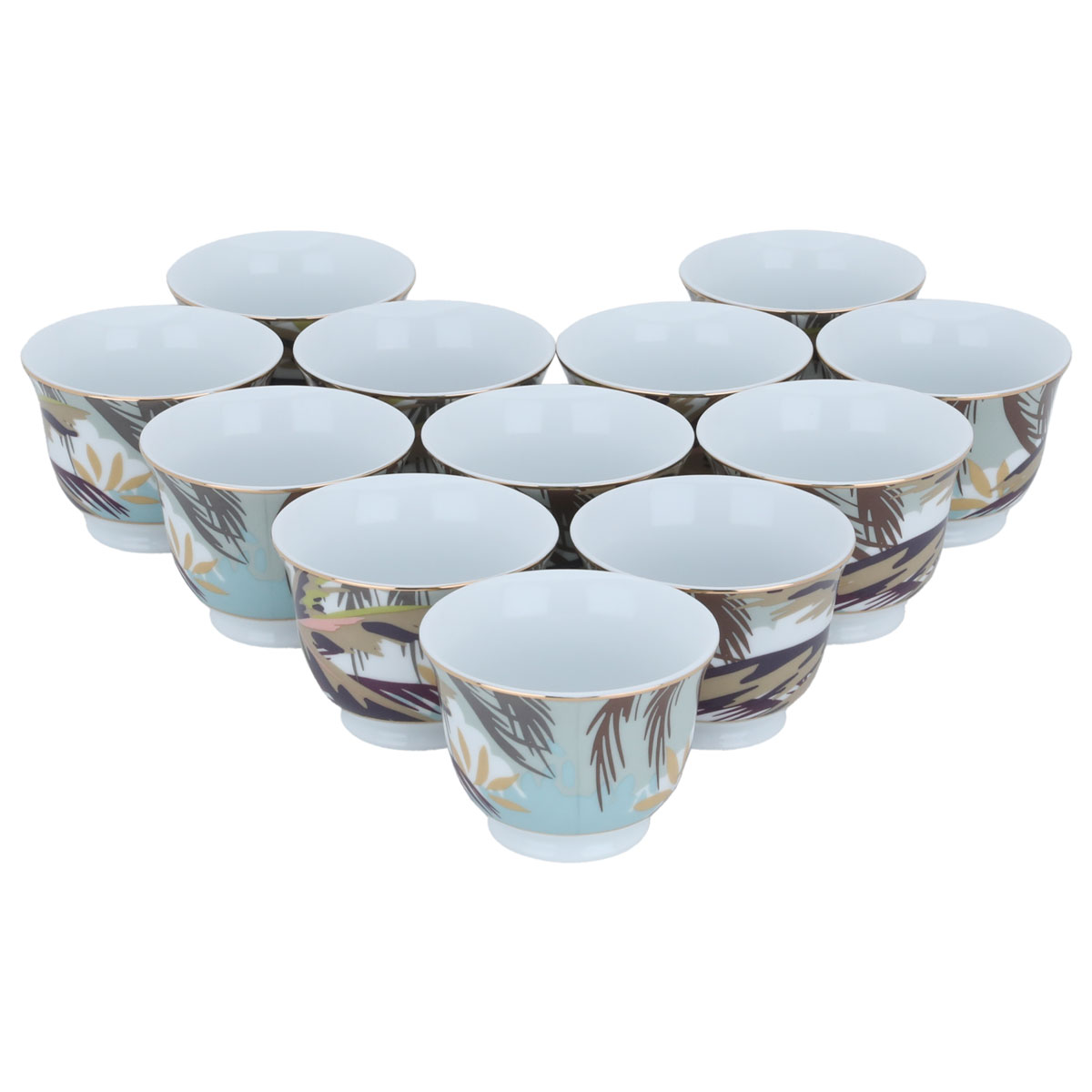 Al Saif Gallery Porcelain Arabic Coffee Cups Set, 12 Pieces - Multi Color product image 2