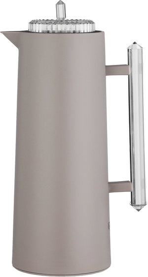 Glory Lean Thermos, 1 Liter, Glass Inner Container, Pump, Transparent Handle - Cappuccino product image 2