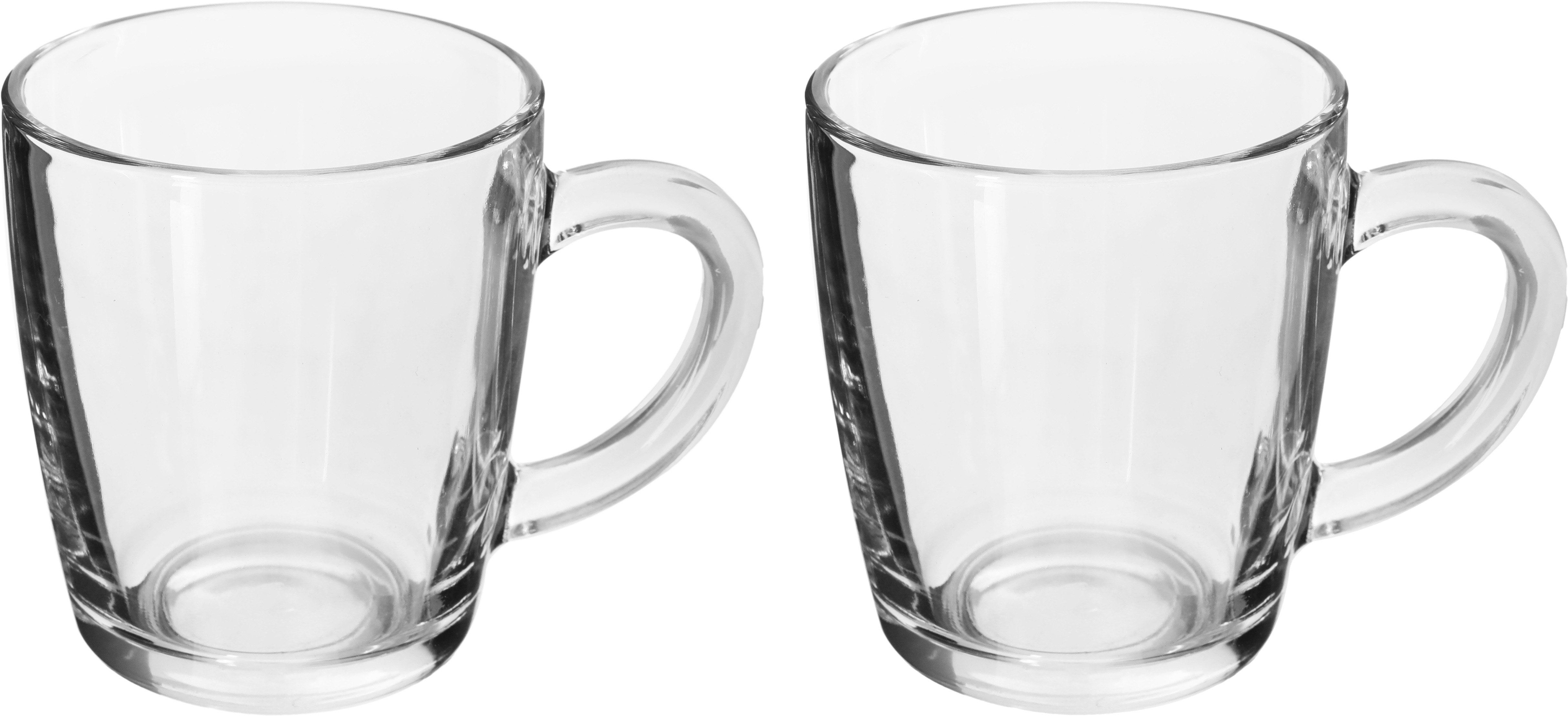 Pasabahce Cups Set with Glass Handles, 0.34 L, 2 Pieces - Clear product image