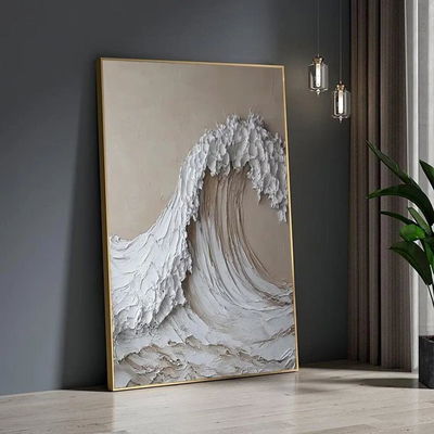 لوحة جدارية كانفس يدوي، 140×90 سم، اطار بني - متعدد الالوان product image 1