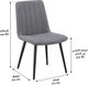 طاولة طعام خشب MDF مع 6 كراسي، 75×150×90 سم - رمادي product image 2