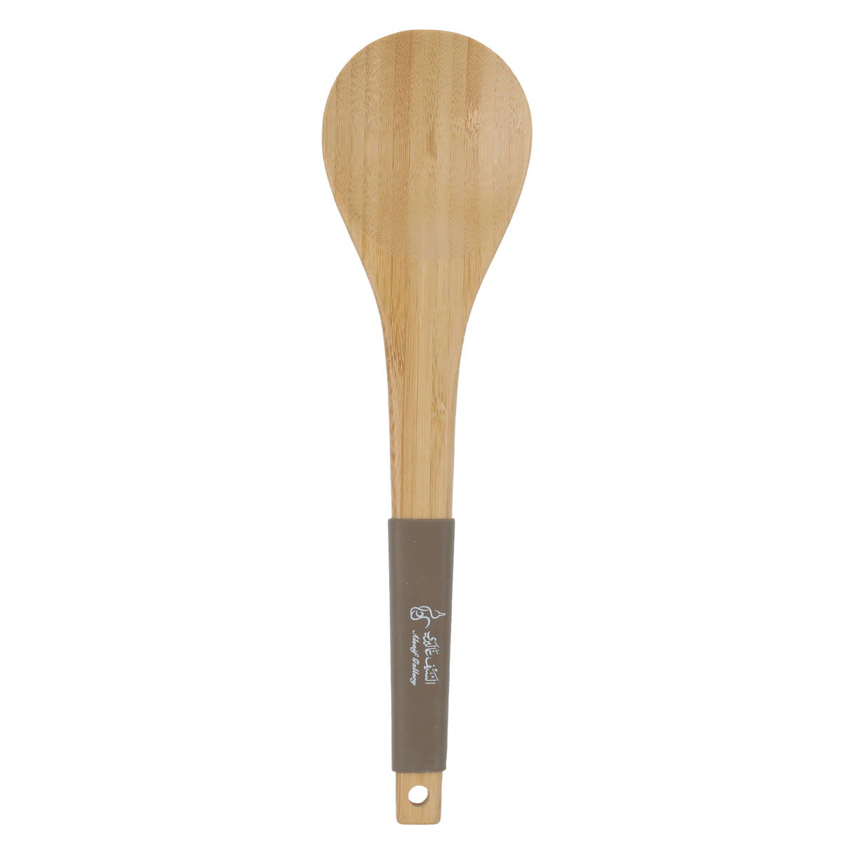 Alsaif Gallery Wooden Ladle, Silicone Handle - Wooden product image
