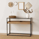 Metal glass reception entrance, wooden shelf, 120×79×39 cm - Wooden product image 1