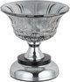 Al Saif Gallery Stated Stainless Steel Glass Serving Stand, Round Base, 14X14X14 Cm - Silver Black product image 1