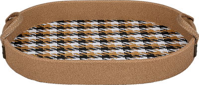 طوفرية تقديم خشب السيف غاليري، 36.5x25.5x4.5 سم، بيضاوي ، مسكتي يد - متعدد الألوان product image 1