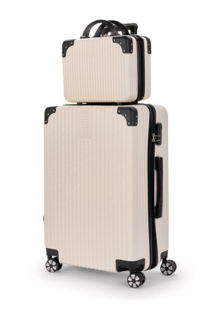 طقم شنط سفر ABS ليمرا، 4 مقاسات، 4 عجلات، زاويه 360 درجة، OT-3077 - بيج product image 2