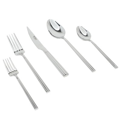 Al Saif Gallery steel spoon set, 30 pieces - silver product image 1