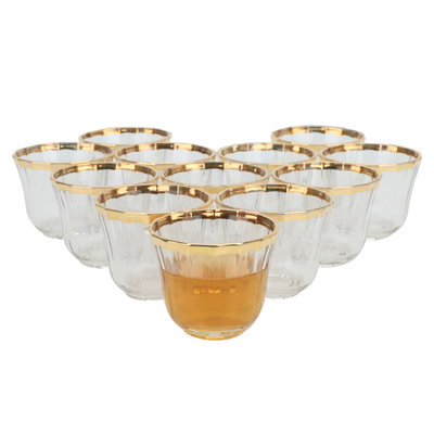 طقم بيالات شاي وفناجين وقهوة زجاج السيف غاليري، 50 قطعة - شفاف product image 3