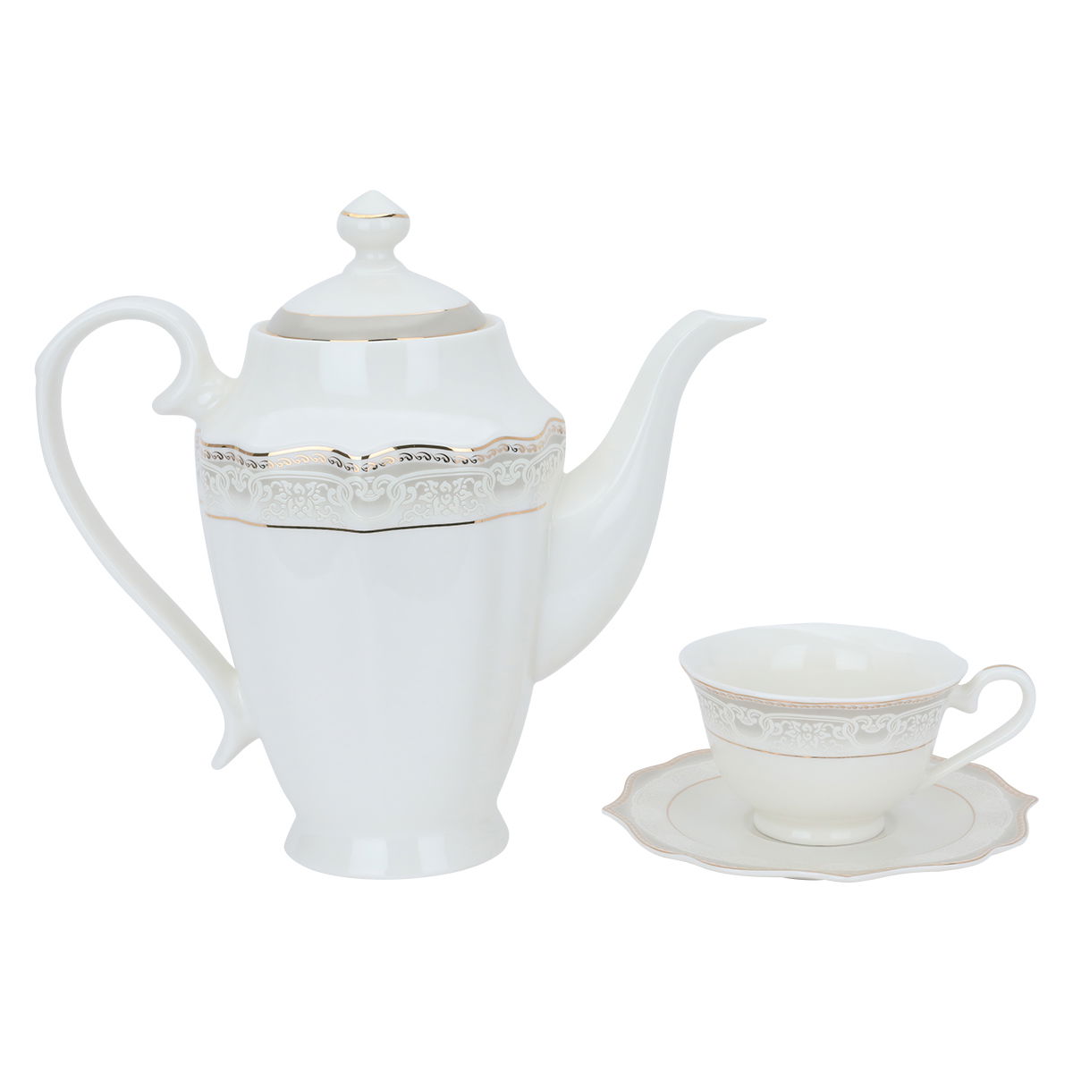 طقم سفرة بورسلان السيف غاليري فيكتوريا، 65 قطعة، ابيض ذهبي product image 5