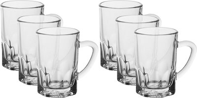 Alsaif Plus Glass Tea Cup Set, 109 ml, 6 Pieces - Clear product image 1