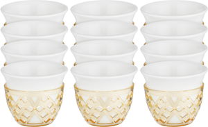 طقم فناجين قهوة مارية بورسلان سيف بلص، 12 قطع - ابيض برتقالي product image