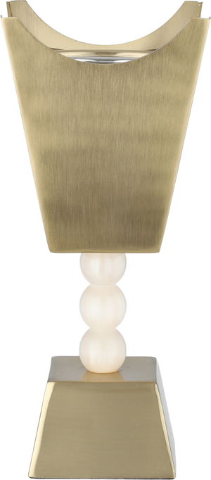 مبخرة ستانلس استيل السيف غاليري، 11.5x11.5x25 سم، قاعدة - ذهبي product image