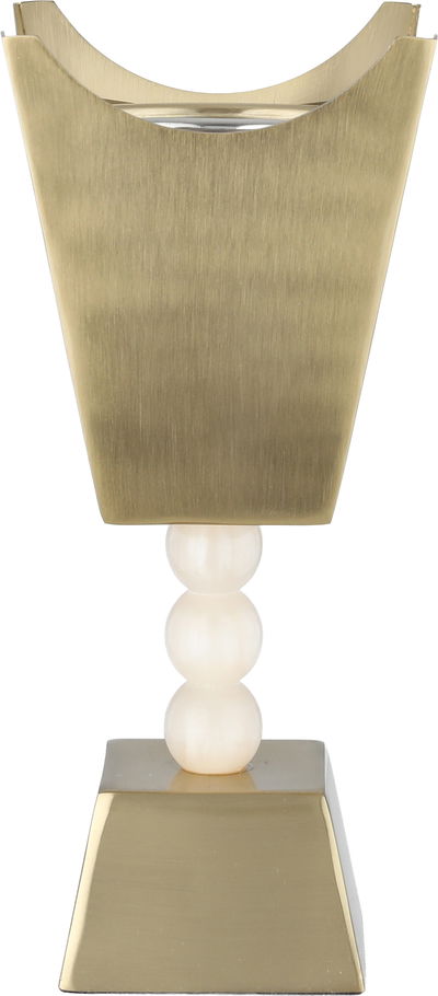 Al Saif Gallery Stainless Steel Incense Burner, 11.5x11.5x25 cm, Base - Gold product image 1