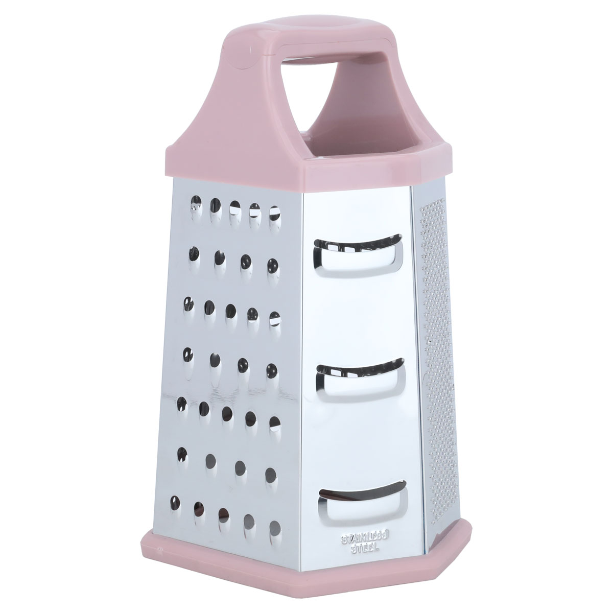 Al Saif Gallery Steel  grater, 6 faces - silver and rose product image