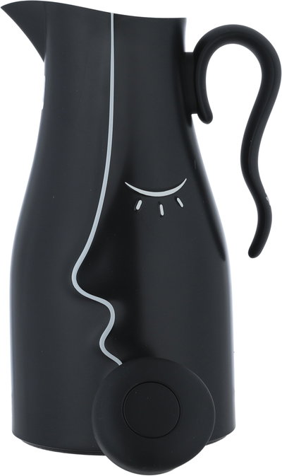 Al Saif Gallery Hawaa Thermos Set, 0.7/1 Liter, 2 Pieces, Inner Glass Case, Outer Plastic Body - Black product image 6