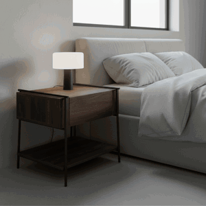 كومدينه خشب ام دي اف، 50×50×47.10 سم، 1 درج و رف - بني غامق product image