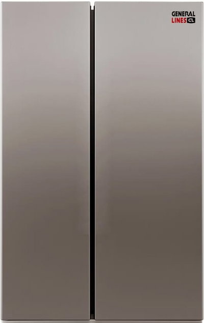 ثلاجة ديفروست جنرال لاينز، 612 لتر، 21.6 قدم، 2 باب، GLRS612NS - فضي product image 1