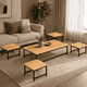 طقم طاولات خشب MDF و معدن، 5 قطع - اسود بني product image 1