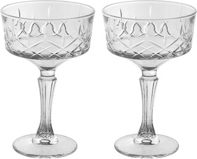 Al Saif Gallery Glass Serving Set, 2 Pieces, Round, Base - Clear product image 1