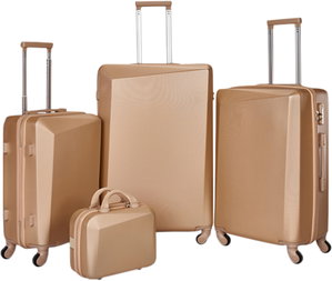 طقم شنط سفر ABS ليمرا، 4 مقاسات، 4 عجلات، قفل ارقام، WM-72 - ذهبي product image