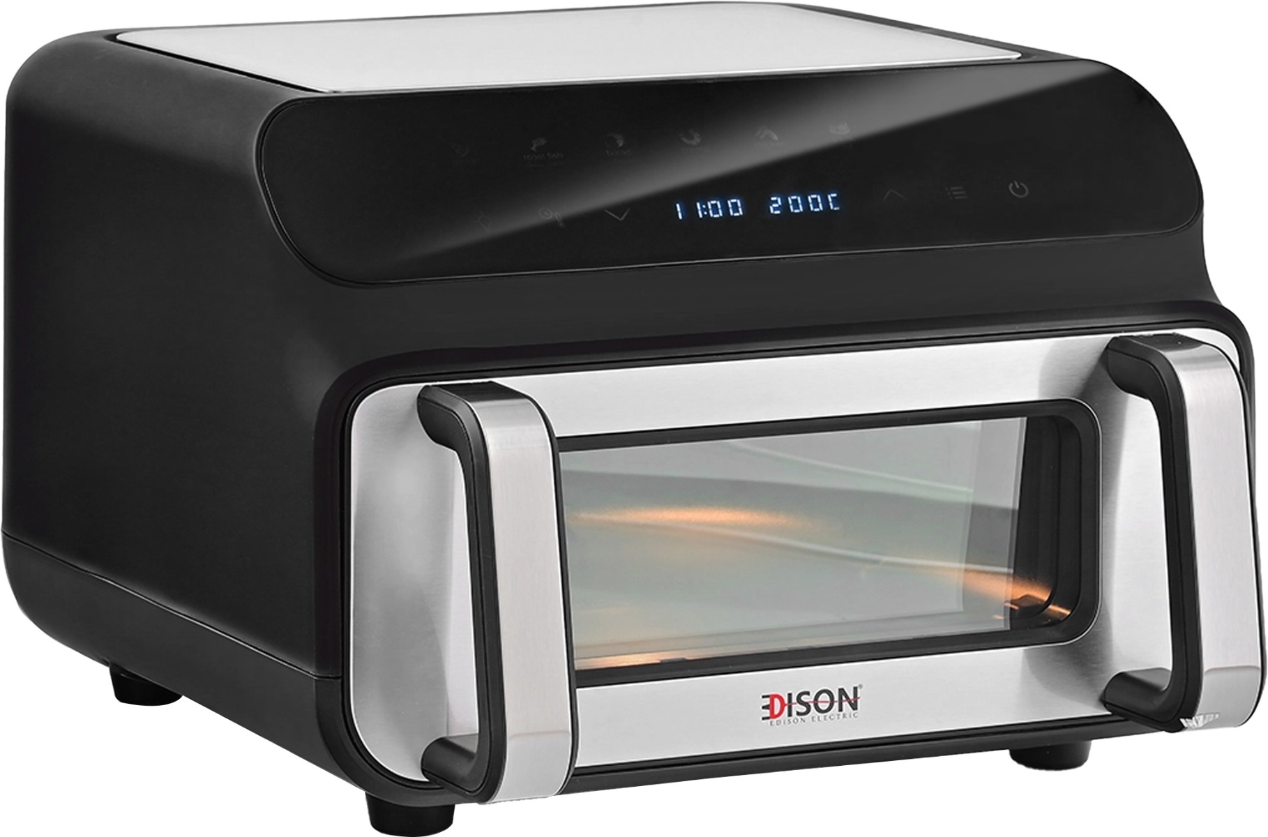فرن بيتزا وقلاية إديسون، 2000 واط، 10 لتر، 8 وظائف - اسود product image 2