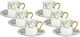 طقم فناجين قهوة تركي مع صحون بورسلان السيف غاليري، 12 قطعة، 90 مل - متعدد الالوان product image 1