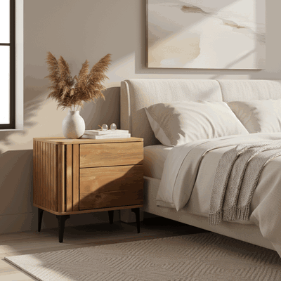 كومدينه خشب ام دي اف، 55×40×40 سم، 2 درج - خشب ام دي افي غامق product image 2