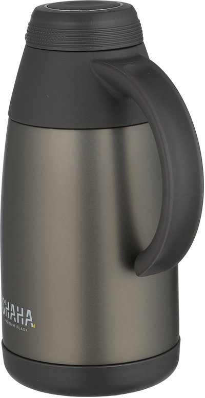 Shaha Thermos, Stainless Steel Inner Container, 0.8 Liter, Self-Service, Push-Button - Dark Gray product image 2