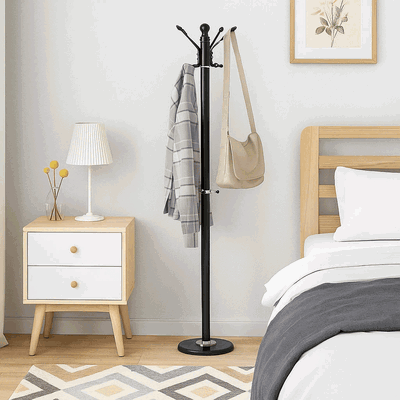 Metal Modern Clothes Hanger, 173 X 46 Cm - Black product image 3