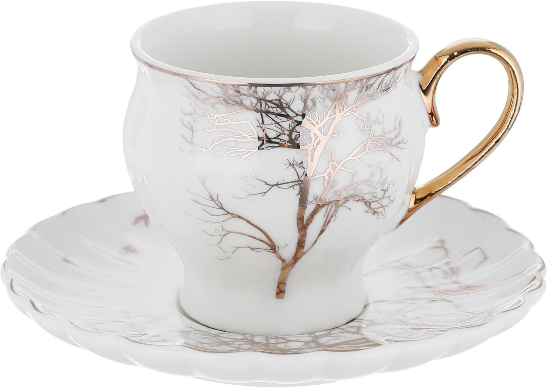 Al Saif Gallery Arabic coffee cups set, thermal glass, 60 ml, 6 pieces - Clear product image 2