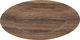 AlSaif Gallery Gozi Plastic Serving Tray, 33x33x1.5 cm, Round - Light Wooden product image 1