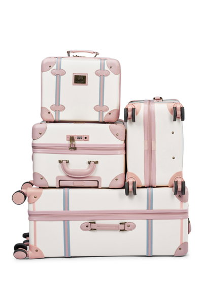 Limra LMA-7055 Artificial Leather Luggage Set, 4 Sizes, 4 Wheels, 360 Degree Rotating - Beige Pink product image 2