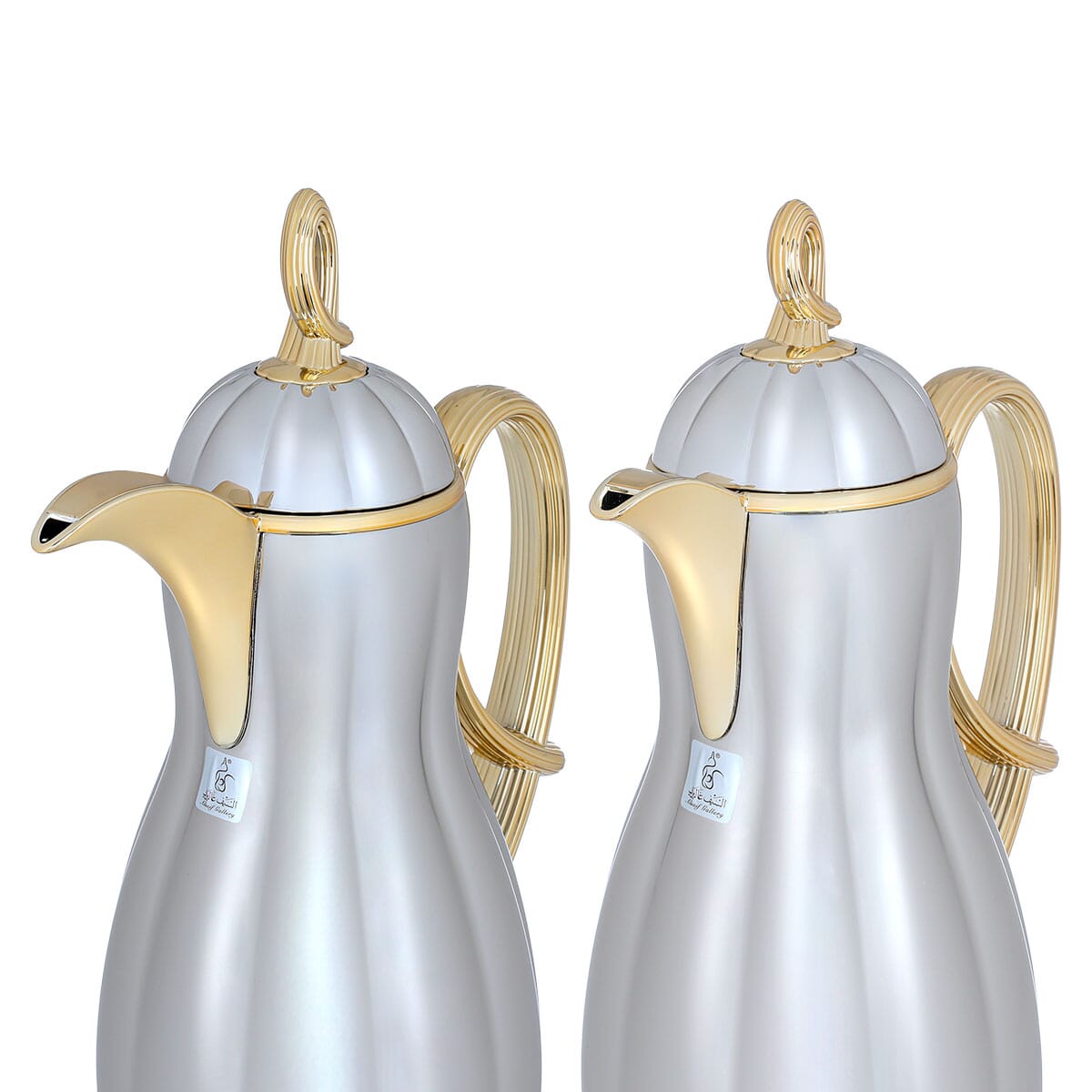 Arwa Al Saif Gallery thermos set, 1 + 1 liter, two pieces, thermal glass inner shell, plastic outer shell - silver product image 3