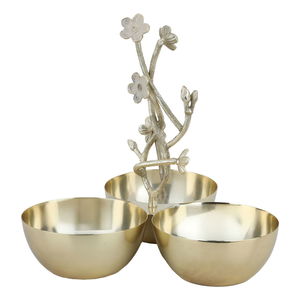 Al Saif Gallery Steel Hala Holder, 20X20X24 Cm, 3 Boxes - Gold product image