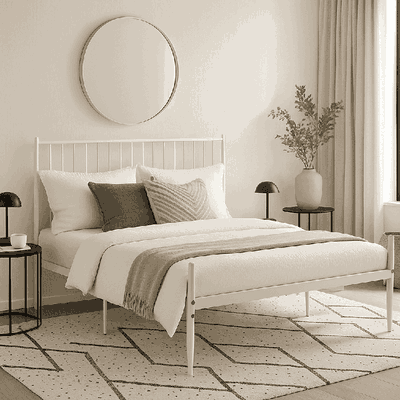 سرير حديد دبل، 100×180×200 سم - ابيض product image 3
