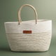Al Saif Gallery wicker thermos bag, 50 x 33 cm - white beige product image 1