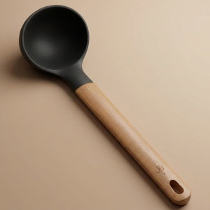 مغرفة سيليكون السيف غاليري، يد خشب - أسود product image