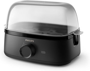جهاز طهي البيض فيليبس سيريس 3000، 400 واط، 6 اماكن، HD9137/91 - اسود product image
