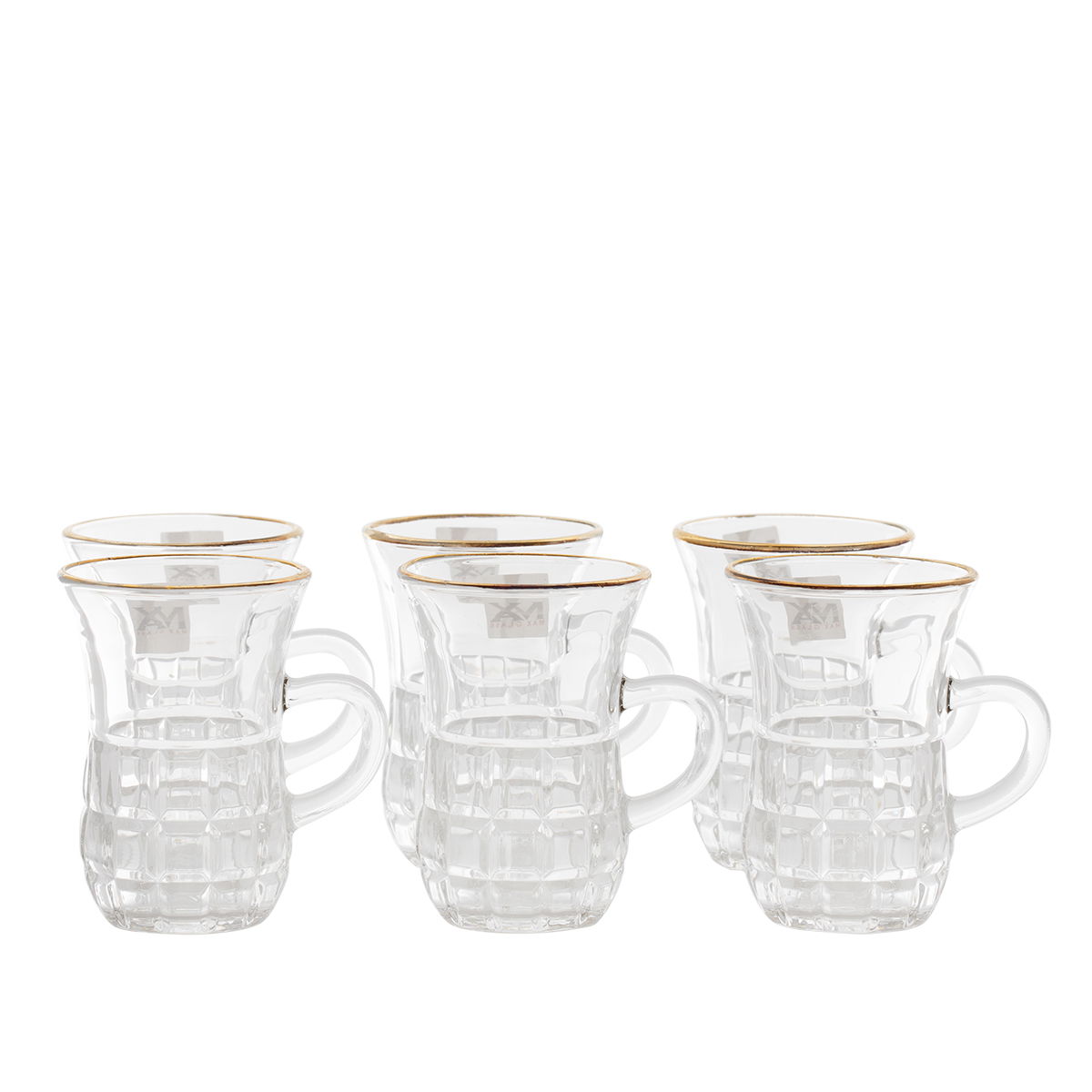 Teapots with Max Glass Glass Handle, Golden Line, 6 Pieces - Clear product image