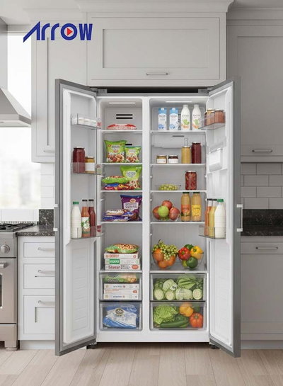 ثلاجة ارو، 534 لتر، 18.8 قدم، 2 باب، ديجتال، RO-830SNS-WD - رمادي غامق product image 6