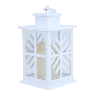 فانوس بشمعة رواد العائلة، 13x13x20 سم - ابيض product image 1