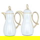 Al Saif Gallery Arwa thermos set, 1/1 liter, thermal glass inner container, plastic outer shell - golden white product image 1
