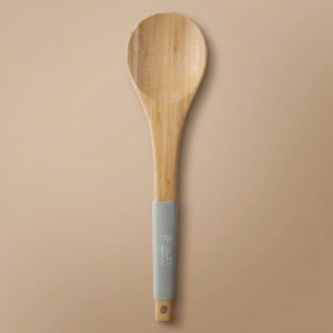 مغرفة خشب السيف غاليري، بيد سيلكون - رمادي product image