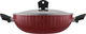 مقلاة تيفلون بغطاء زجاج السيف بلص، 28 سم، يد اسود - احمر product image 2